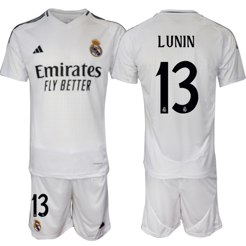 Men 2024-2025 Club Real Madrid home White #13 Soccer Jersey->real madrid jersey->Soccer Club Jersey